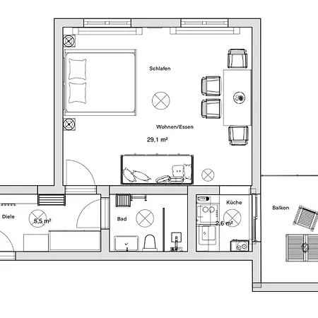 Pineapple Studio-apartment Am Zwinger Dresden